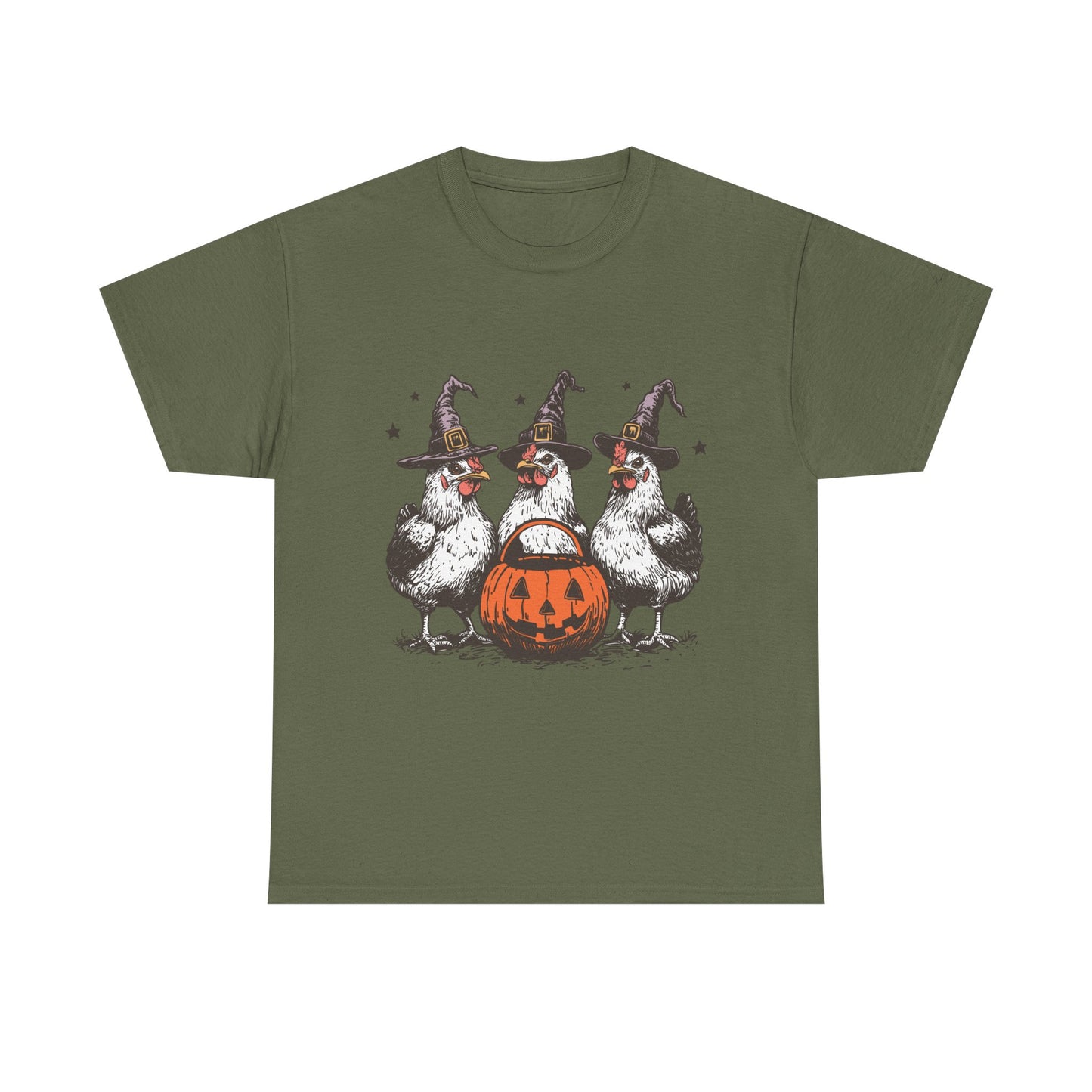 Halloween Witch Chickens Unisex Tee