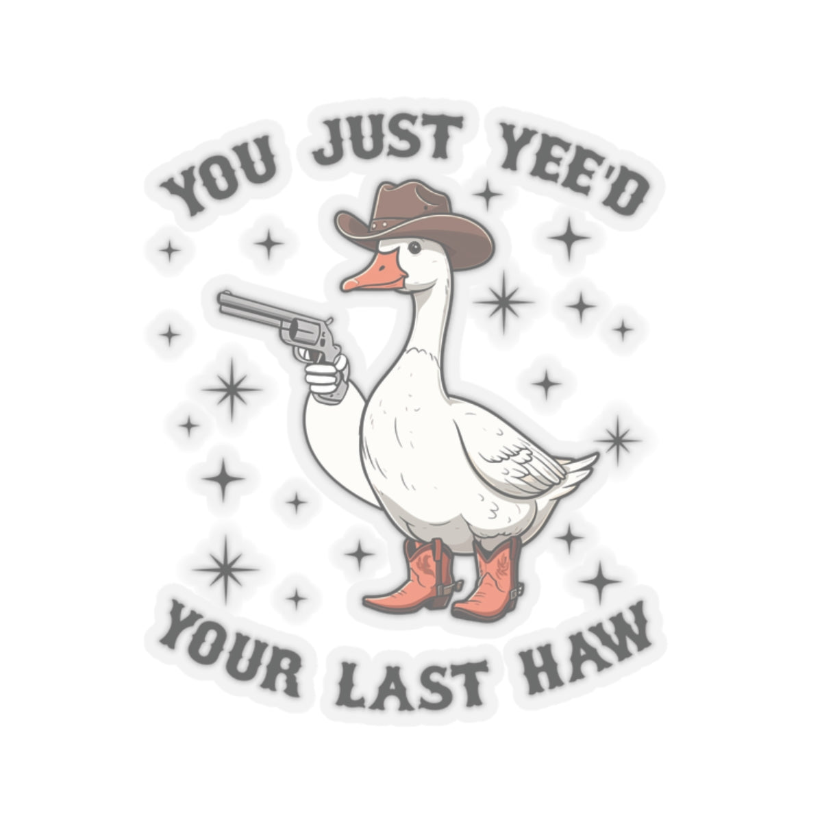 Cowboy goose sticker