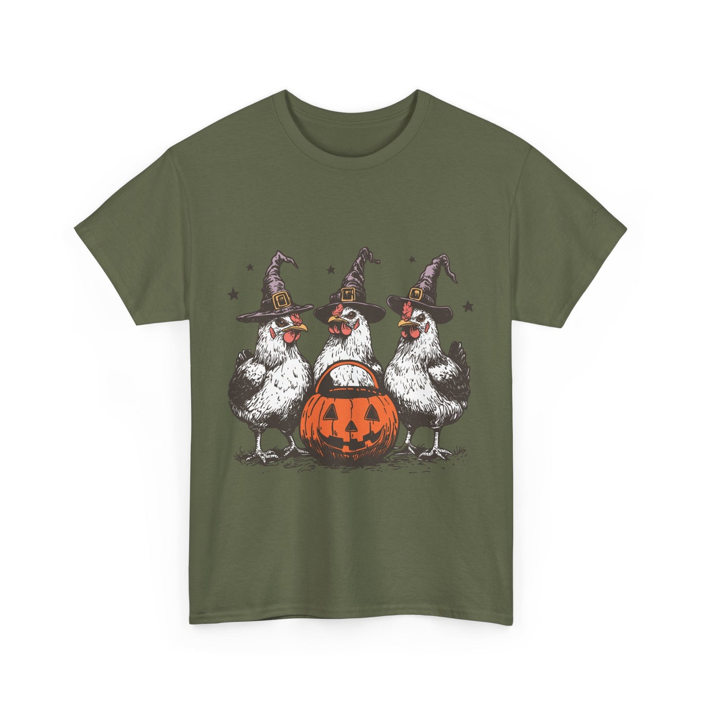 Halloween Witch Chickens Unisex Tee