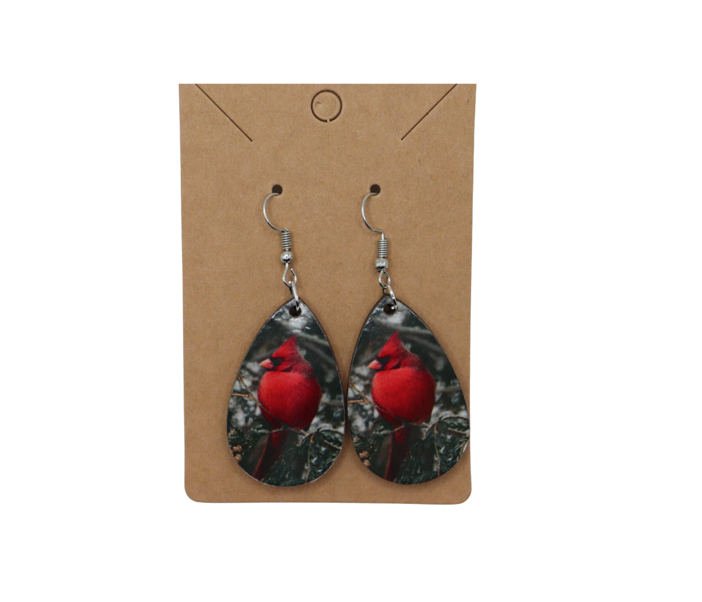 Cardinal teardrop earrings