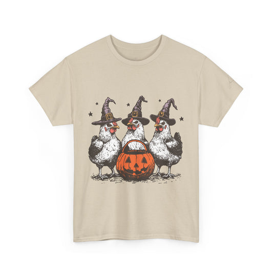 Halloween Witch Chickens Unisex Tee