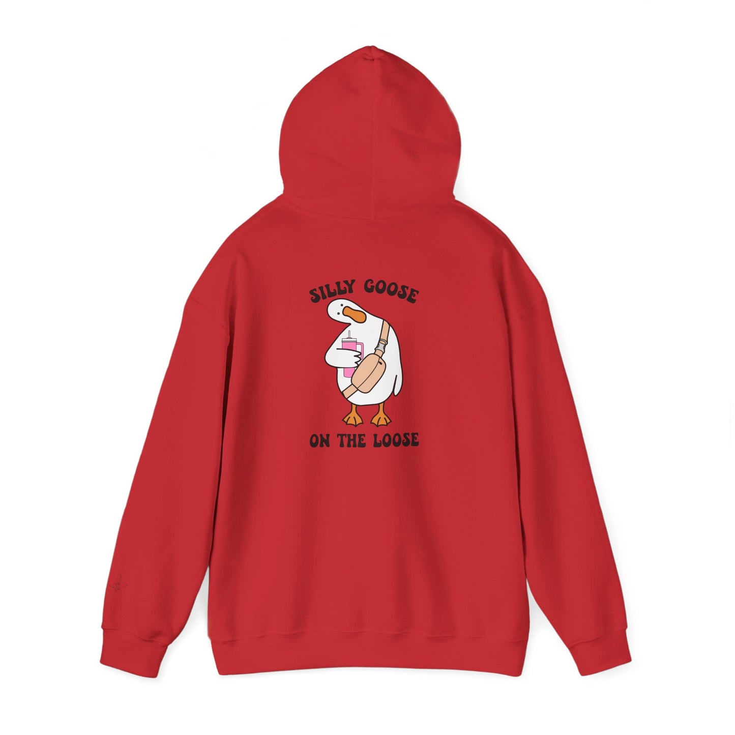 Silly goose with tumbler hoodie