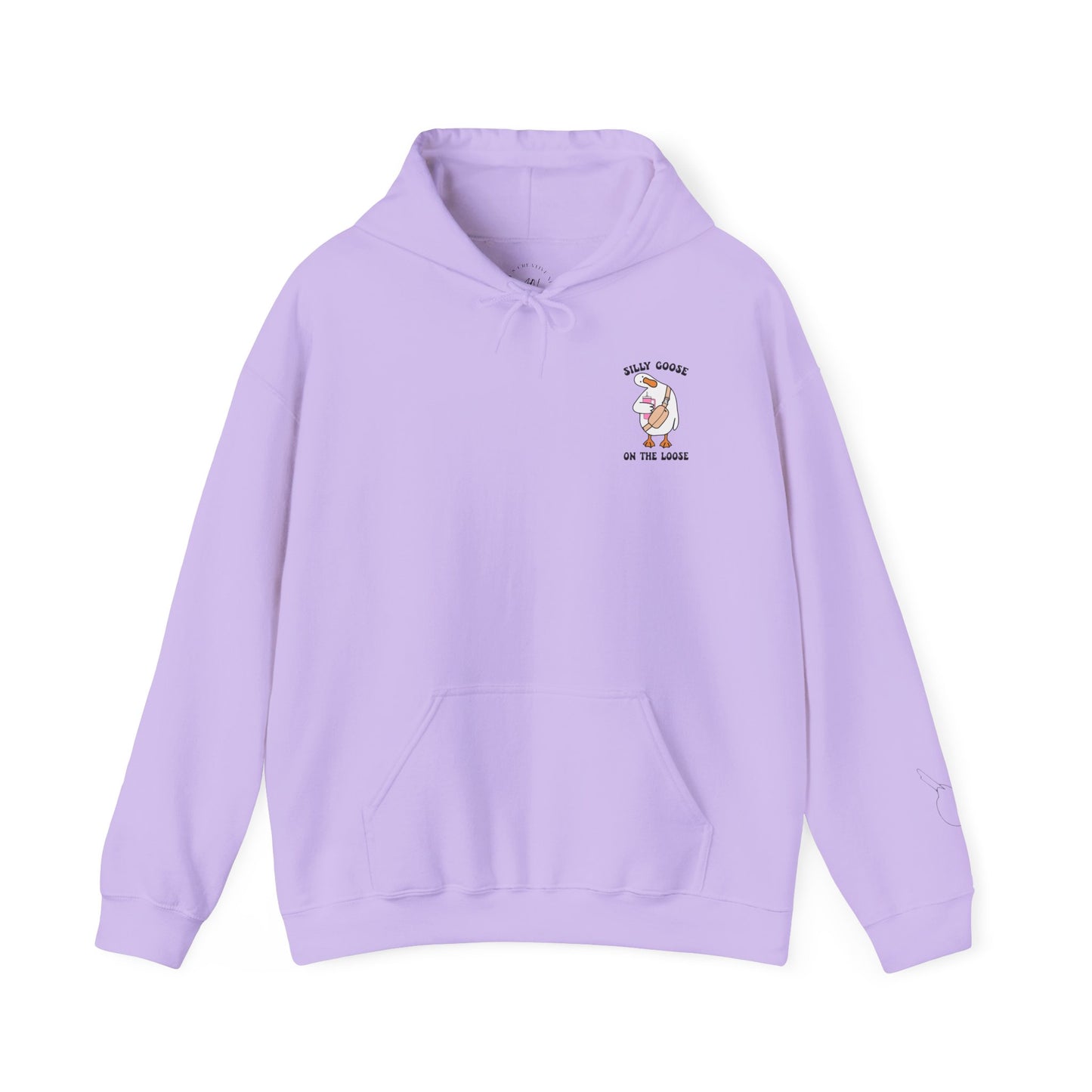 Silly goose with tumbler hoodie