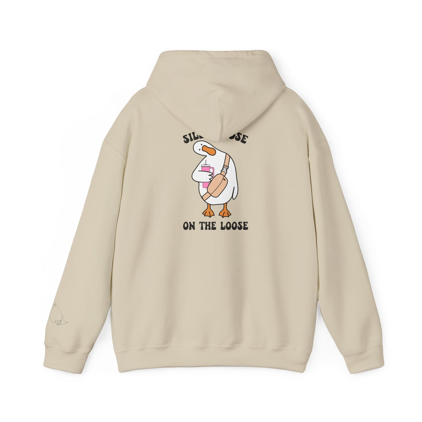 Silly goose with tumbler hoodie