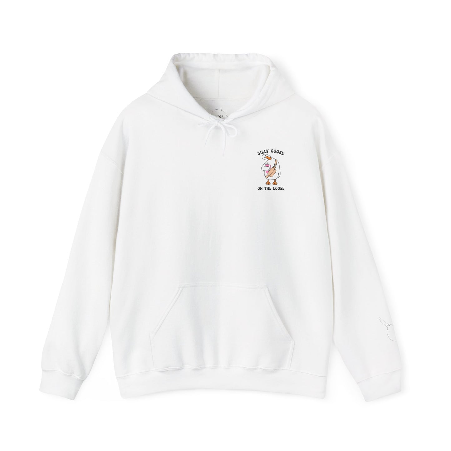 Silly goose with tumbler hoodie