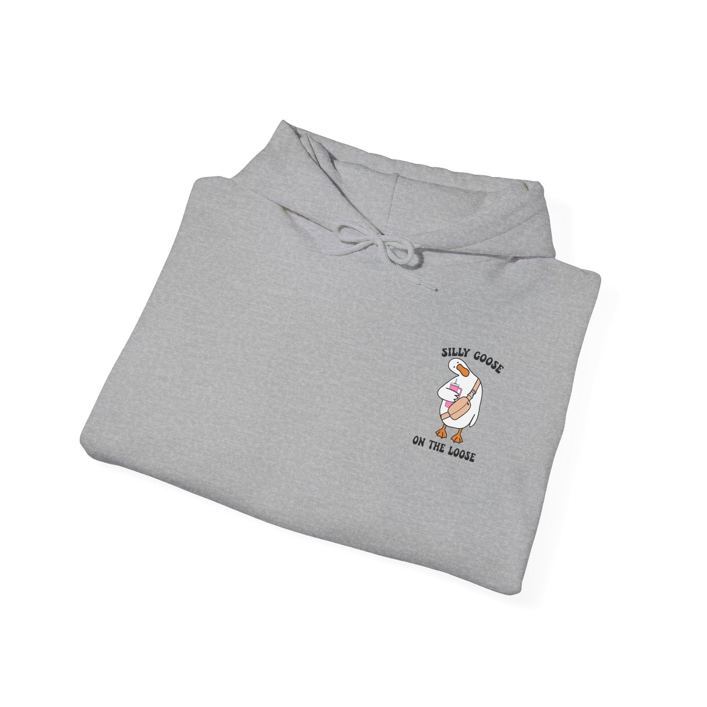 Silly goose with tumbler hoodie