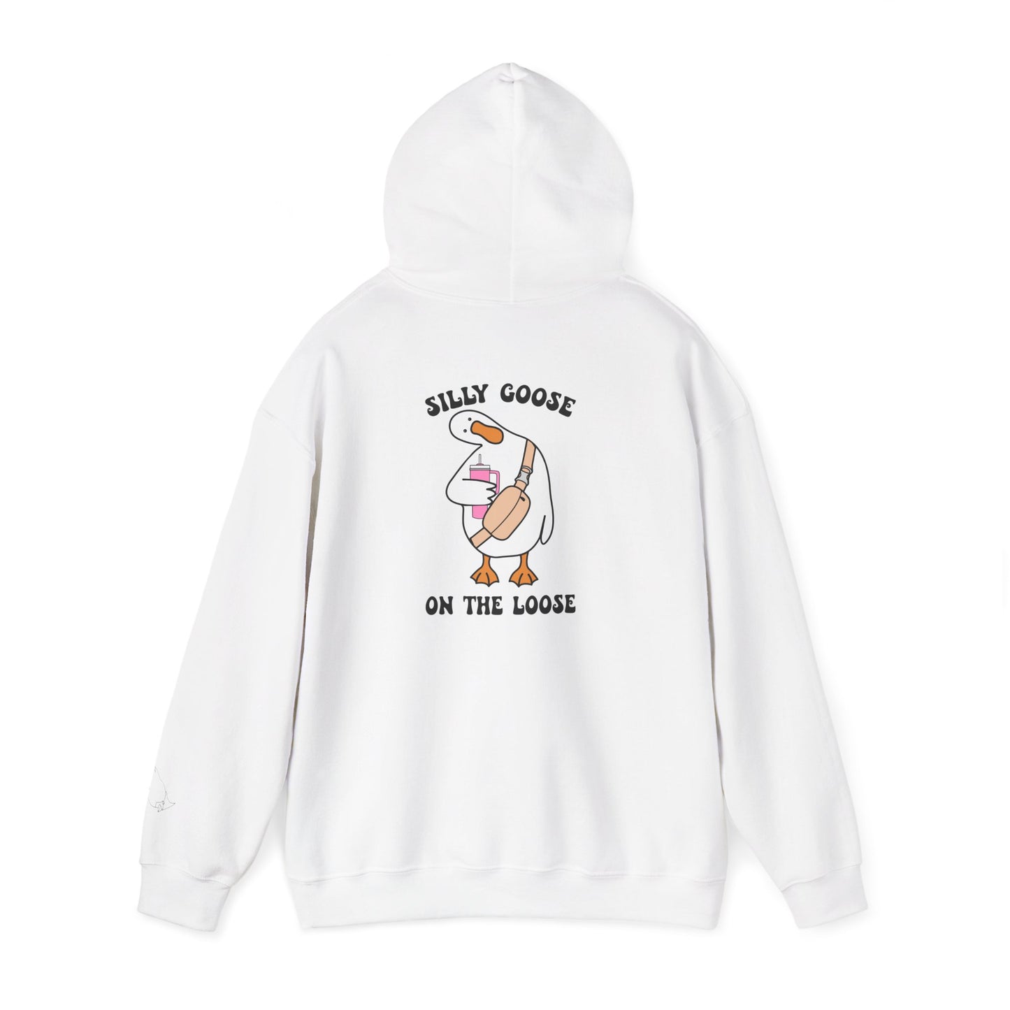 Silly goose with tumbler hoodie