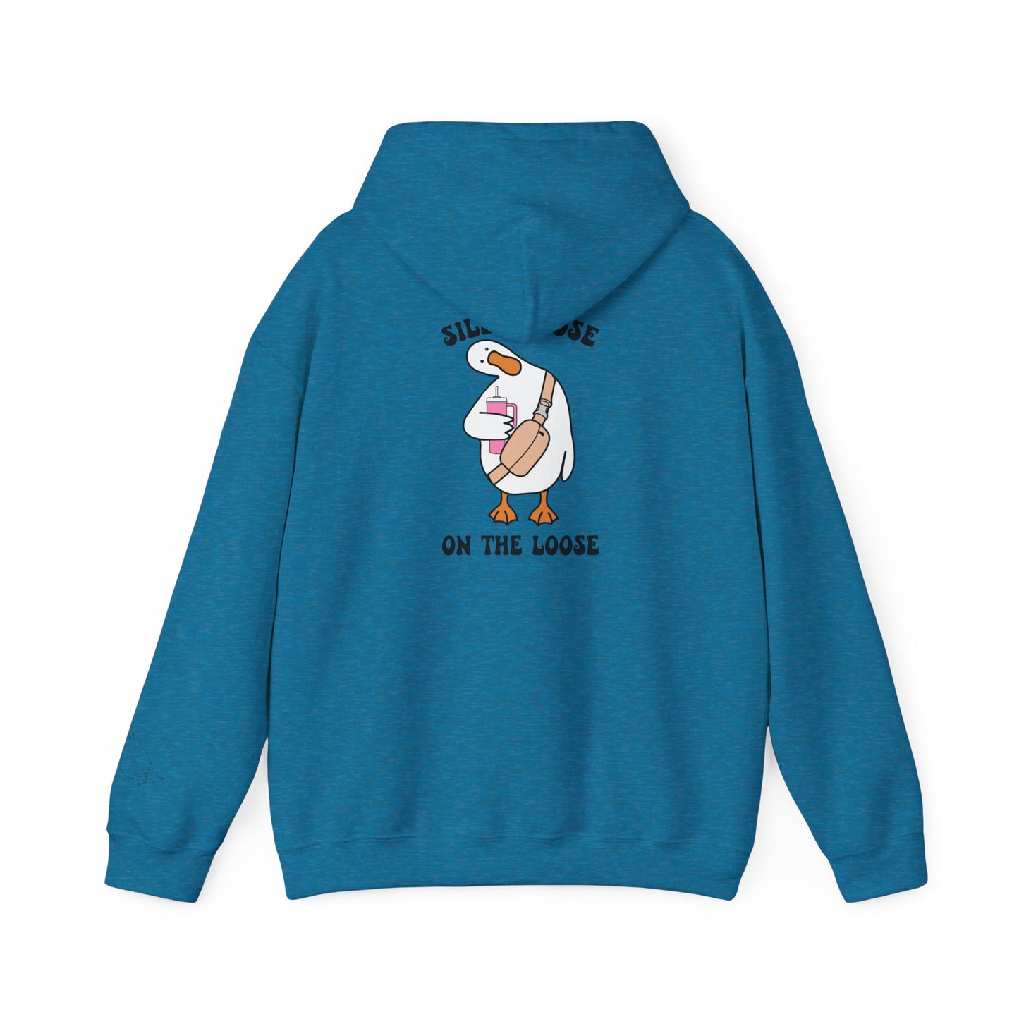 Silly goose with tumbler hoodie