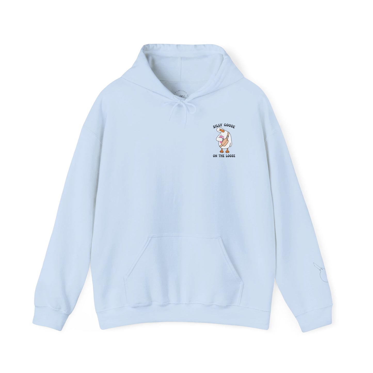 Silly goose with tumbler hoodie