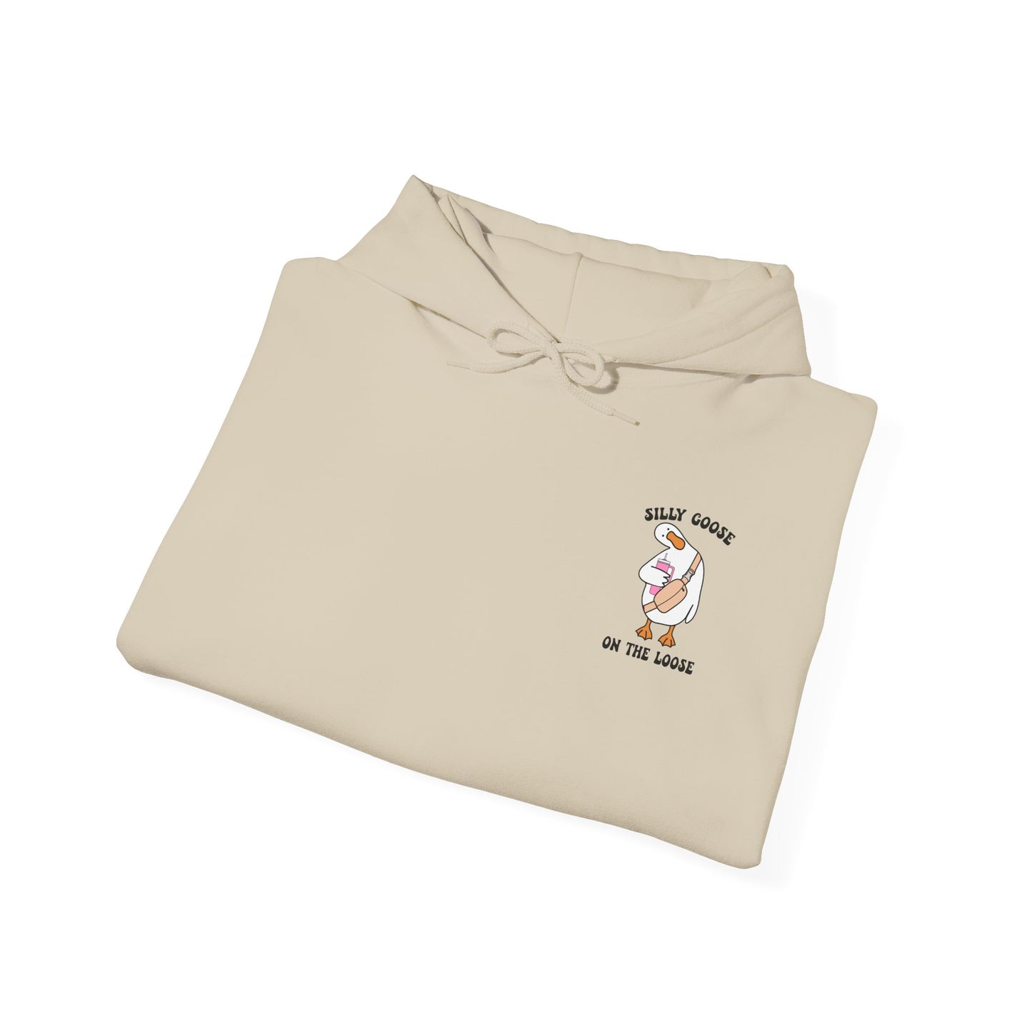 Silly goose with tumbler hoodie
