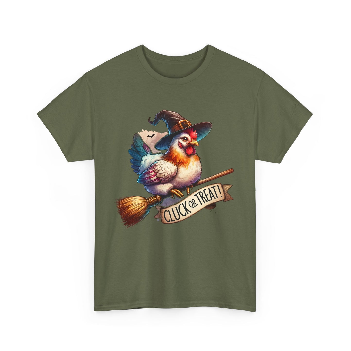 Cluck Or Treat Chicken Witch Tee