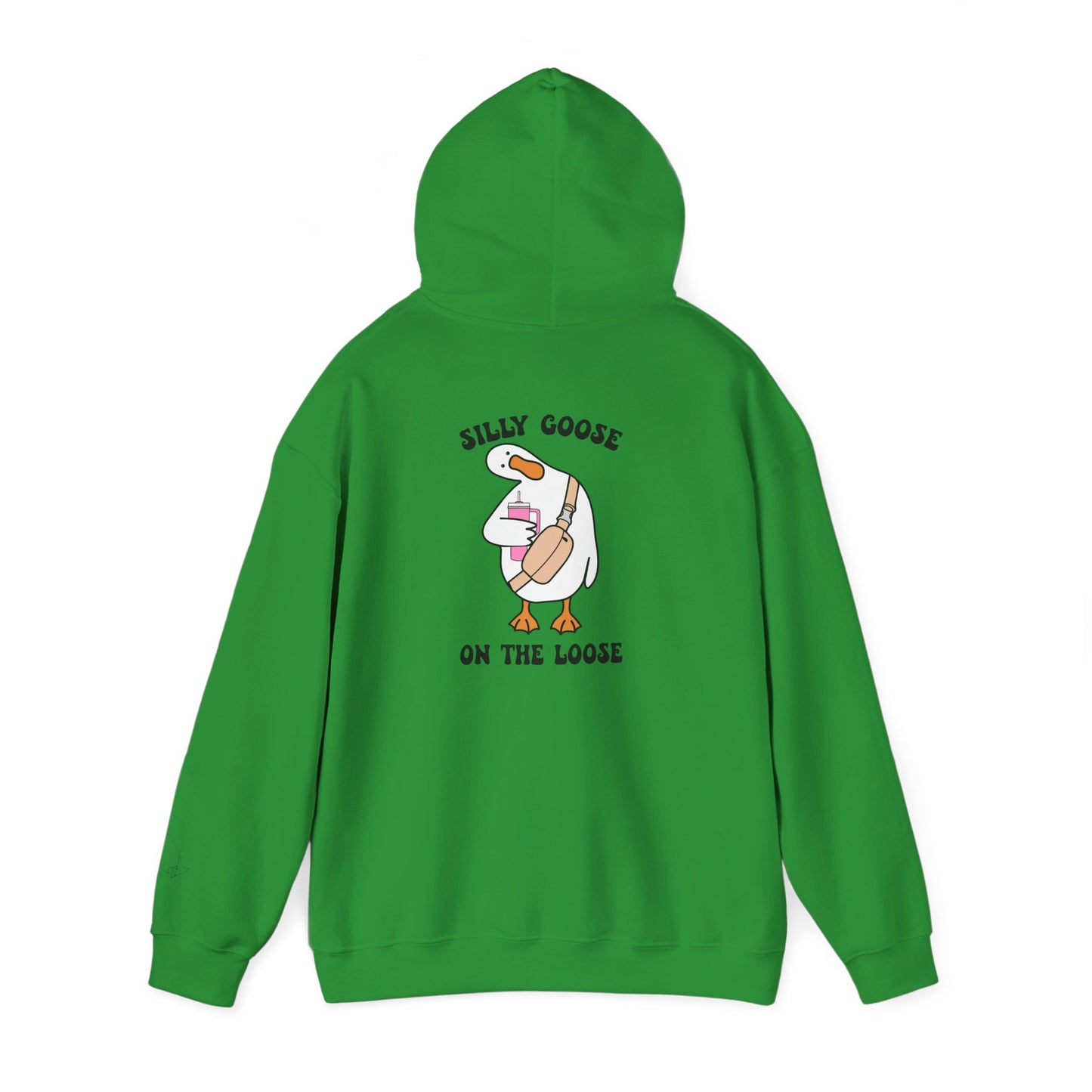 Silly goose with tumbler hoodie