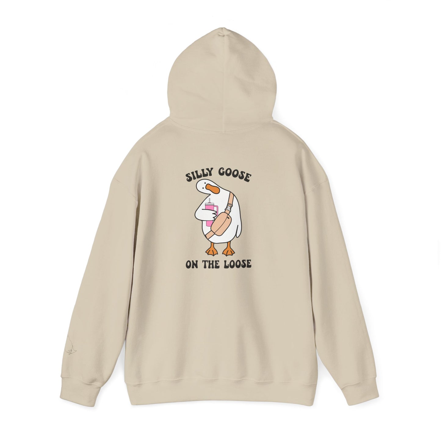 Silly goose with tumbler hoodie