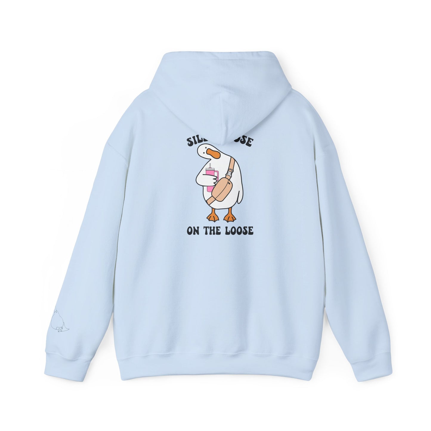 Silly goose with tumbler hoodie