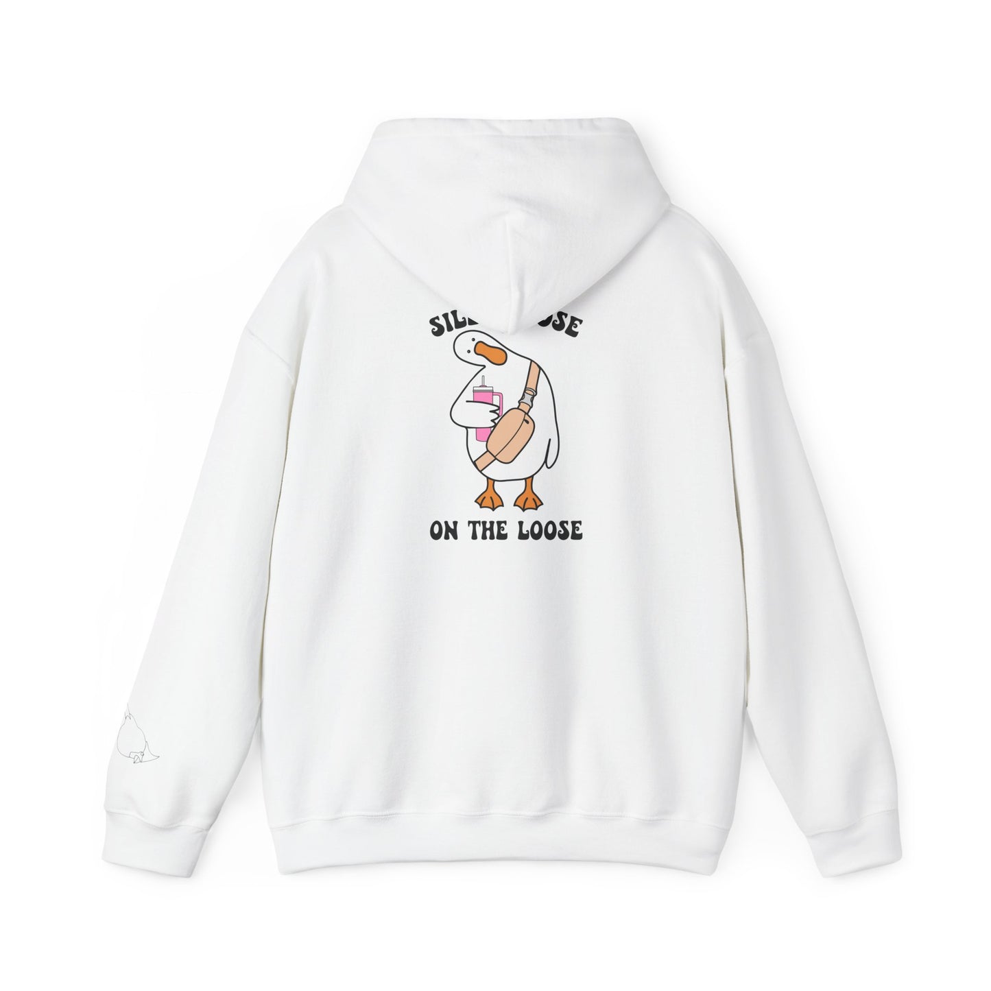 Silly goose with tumbler hoodie