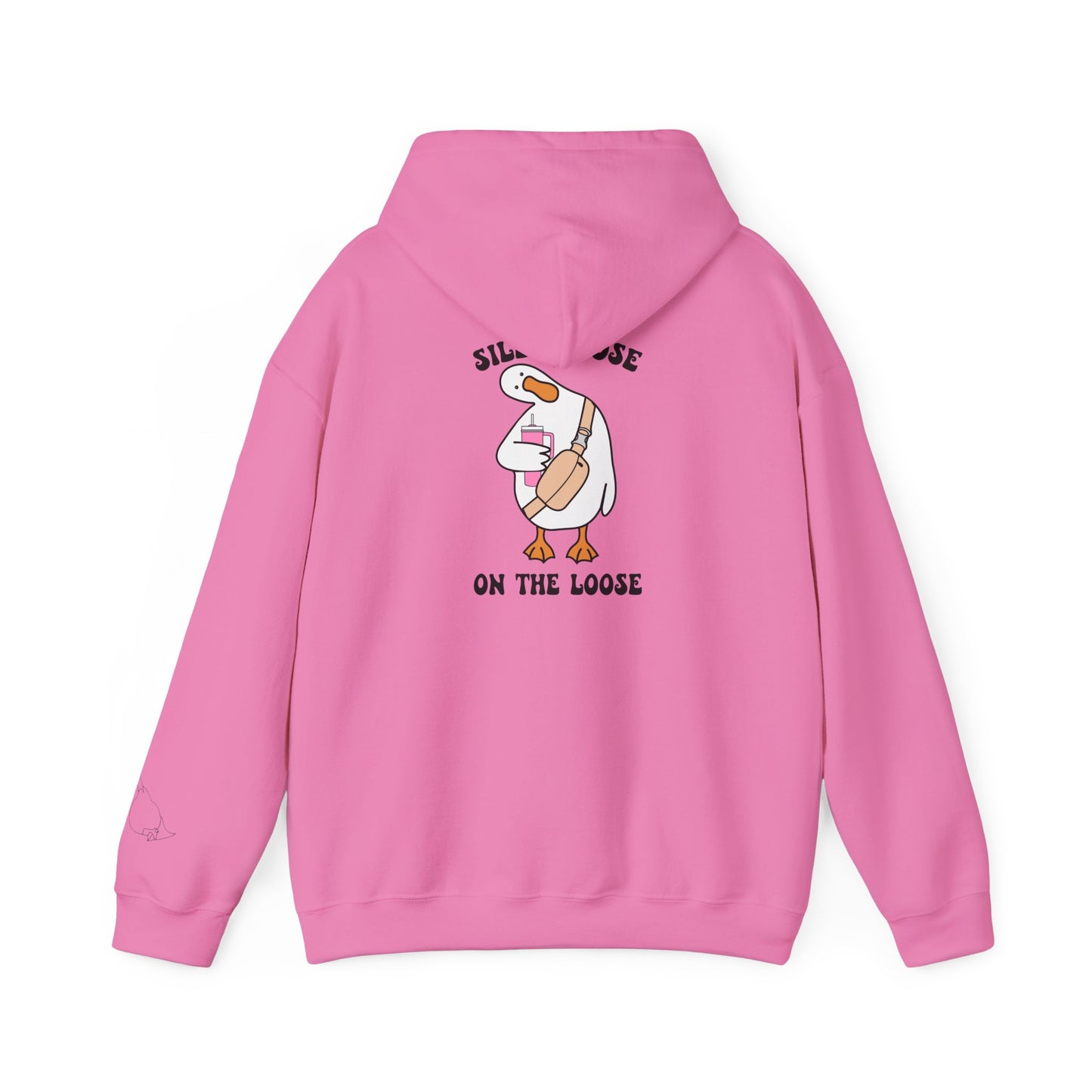 Silly goose with tumbler hoodie