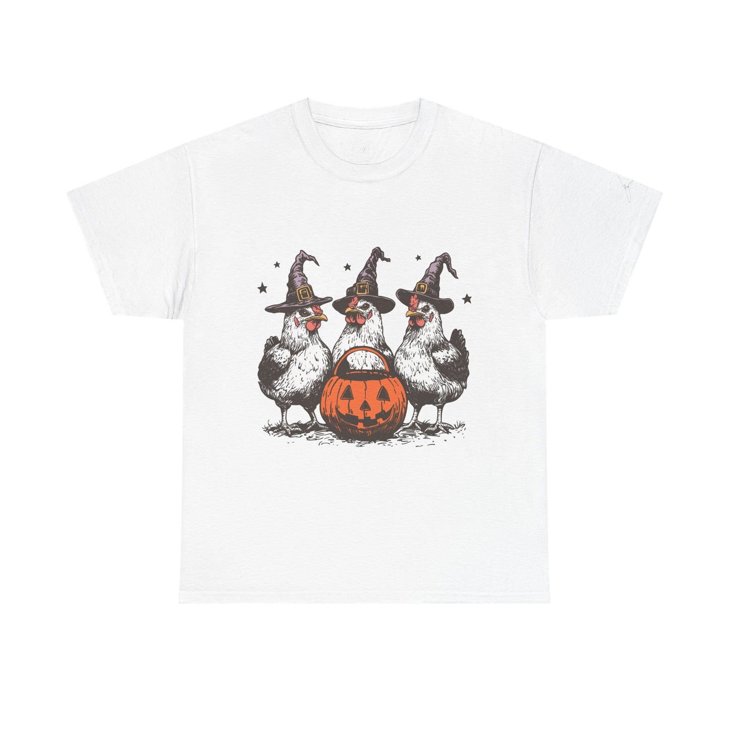Halloween Witch Chickens Unisex Tee