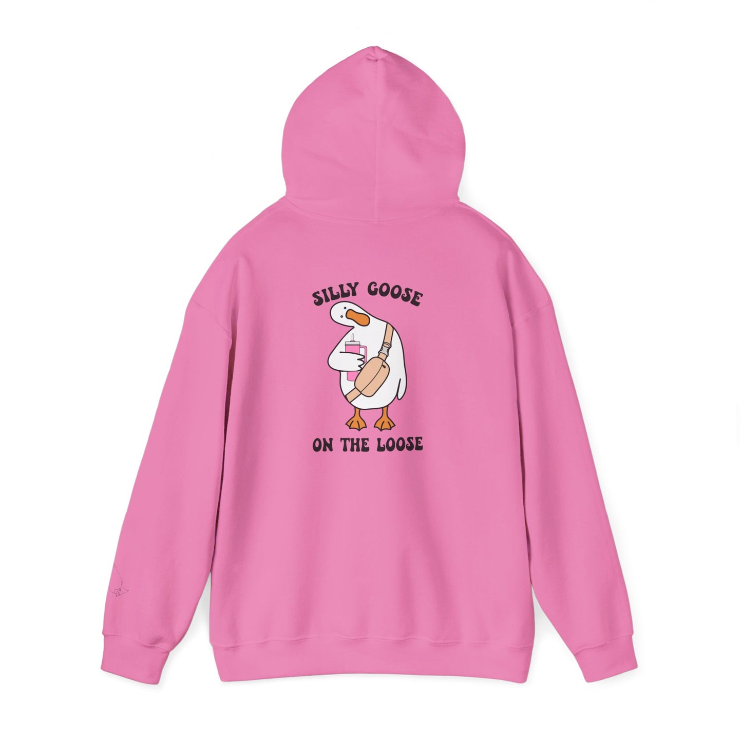 Silly goose with tumbler hoodie