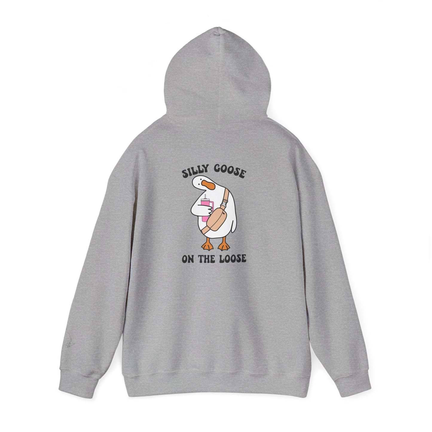 Silly goose with tumbler hoodie